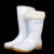 白色卫生棉雨靴加厚保暖水鞋耐酸碱牛筋底防滑耐磨冷库水产棉雨鞋 高筒棉雨鞋 38