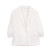 布符（Cloth Fu）布符原创春季新款亚麻气质时尚百搭休闲知性修身西装女款外套 白色 M