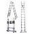 冰禹 多功能人字梯 折叠伸缩架梯升降梯 2×7步关节梯可变4.4米直梯 bf-40