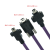 渤海工业相机数据线USB2.0A公转mini迷你带锁固定高柔拖链线屏蔽带磁环屏蔽传输连接线现货定制 紫色高柔 4米