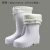 泡沫雨靴夏季男女高筒防水鞋男女水靴厨房防滑耐油食品靴 EVA水鞋白色(单靴) 42
