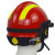 者也 17款消防头盔 抢险救援头盔 消防员安全帽红色防护头盔 配护目镜带灯架