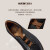 宾度（J.Benato）【官方发售】男鞋男士小白鞋男百搭透气板鞋免系带轻便休闲皮鞋 黑色 44