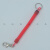 工途（Gongtu）1cm粗加圈钥匙扣门禁公交卡防丢弹簧挂绳伸缩绳塑料弹力绳 红色