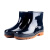 品之德 PVC低筒雨鞋牛筋底低帮雨靴工作水鞋胶鞋 PX--035 黑色 45码