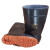 劳保专业防化雨靴安全经典黑色高筒橡胶底耐油酸碱耐摩实用结实 黑色 45