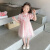 迪士尼（Disney）女小童夏季流苏盘扣公主裙儿童超仙女短袖连衣裙夏装洋气网纱裙子 粉色 90cm
