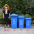 中典 大垃圾桶垃圾分类100A带盖户外大号环卫公共场合有害可回收厨余垃圾箱 100L带轮 灰黑色（其他垃圾）