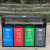 户外分类不锈钢果皮箱三分类环卫小区公园垃圾桶景观 镀锌板广州桶