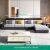 梵晟豪2024新款沙发客厅布艺沙发家具组合简约风科技布沙发可拆洗10 深灰色正向沙发1+3+转