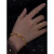 YOYP18K金莫比乌斯环手镯女实心999金戒指3D硬金镯子指环 莫比乌斯戒指5号
