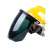扬笙福电焊面罩安全帽式支架面屏防护冲击头戴式焊帽工专用烧氩弧焊接 黄色安全帽+支架+白屏