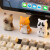 七丌亓哥纶 可爱猫咪办公桌装饰品电脑工位屏幕显示器不生气系趴趴摆件 冰淇淋灰色猫咪