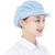 约巢适用于一次性厨师帽 厨师帽子防油烟防掉头发透气网帽餐饮厂车间 浅蓝色