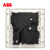 ABB 开关插座 轩致系列/白色/无框/二位中标带开关二三极插座 10A AF225