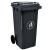 蓓尔蓝 户外垃圾桶大号 120L 加厚商用物业小区环卫塑料桶带盖果皮箱LJT2207 灰色