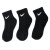 耐克（NIKE）官网袜子男袜女袜22夏季新款中袜中筒三双装跑步运动袜 SX7677-010/三双装/黑色 XL