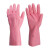 安思尔 Ansell 13-382橡胶手套 天然乳胶防水耐油耐磨 刷锅洗碗家务清洁 粉色 M码