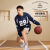 GFBX12-17岁青少年春秋季运动服套装长袖竞速投篮服T恤男美式篮球训练 石墨黑 M