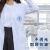 化学实验白大褂实验服学生医女长袖医生工作服室防护服护目镜三 女士纽扣袖[普通面料] M