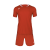 路克士 636夏季男女儿童亲子足球套装比赛训练服短裤t恤可团购订制 红色 XL175
