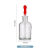 玻璃滴瓶实验室3060125ml附胶帽红皮头红胶头白色棕色玻璃点滴瓶胶头滴管英式刻度滴瓶 普料透明60ML
