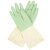 稳斯坦 WF060 双色清洁手套 厨房酒店刷碗耐用清洁橡胶乳胶防水手套 浅绿S码 1双