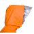 COFLYEE 厂家批发成人户外巡逻施工环卫工作套装橘黄色涤塔夫双层反光雨衣定制 橘红针织布单层 L