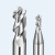 加长铝用圆鼻刀60度3刃钨钢合金牛鼻R角立铣刀4 6 8 10*R0.5 R1 6R0.5*25*6*100-3F