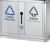 和畅 GPX-254 分类环保垃圾桶 户外不锈钢垃圾箱 分类果皮桶 带烟灰缸公用垃圾箱 容量68L