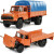 东风老解放卡车经典怀旧合金汽车模型声光吉普玩具军事摆设 解放卡车 CA141橘色+蓝色蓬
