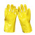 久臻 ST62 防滑浸胶工业橡胶手套 防水防油耐酸碱劳保手套 黄色 5双