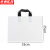 京洲实邦 PE手提袋商务服装购物包装袋【横款白色(33*25+4)*50个】ZJ-4097