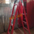 徐腾方管人字梯折叠梯工程建筑阁楼结实耐用25/50方管 加固喷塑红色人字梯2.5米