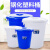 水桶酒店环保户外大号收纳餐厨商用圆形工业带盖大容量垃圾桶塑料 120型(70升)+盖 (白色)