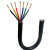 国标铜多芯信号控制电缆线RVV5 6 7 8芯阻燃软护套线防水电源线 ZC-RVV 6芯1.0平 黑色 一米