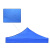 珩祺 户外遮阳棚四脚伞摆摊用防雨棚 HQ-X0254 蓝色 3*3米 （单位：个）