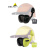 代尔塔 103008防噪音耳罩 插扣款工业工作防干扰配安全帽型舒适降噪耳罩 荧光黄 