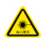 设备安全标识当心激光标志警示标签贴纸机械镭射注意警告标示防水 黄色 1.5x1.5cm