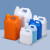工业级带盖酒精桶塑料壶油桶酒壶密封桶塑料桶扁桶1L升-10L升多色可选可配置内盖 5L-乳白色