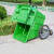 400L保洁车手推塑料环卫垃圾车大号户外垃圾桶市政物业垃圾清运车 定制 绿色(整车不带盖)