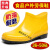 短筒白色卫生靴低帮男女雨鞋雨靴大码厨师鞋4647484950码 黄色晴雨鞋 39