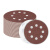 卡夫威尔-6孔红砂拉绒自粘砂纸磨片(100片装）YS4652-125mm（240#）