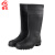 者也 多功能高筒雨靴 黑色标准款 防汛劳保防滑防水雨靴 38码