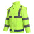 赫思迪格 反光雨衣套装 分体式防汛救援环卫警示雨衣 荧光绿180/2XL HGJ-1441