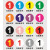 码贴圆形数字贴纸机台编号桌号活动选手标签自粘 10厘米 1-24