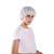 无纺布网帽厨师帽餐饮防尘厨房卫生一次性帽子男女工作帽头套 白色条形帽 2000只