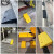 塑料台阶斜坡垫家庭用pvc汽车轮椅门槛上坡板马路牙子路沿坡 黄色 长49宽22高6cm
