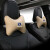 铧莱速（HLS）头枕腰靠 逸动UNI-V引力cs35CS75座椅枕头垫CC锐程PLUS逸达靠背垫 米色(单独头枕)1对 枕头 长安V标
