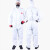 坤泽尔K2000白色连体防护服透气防尘防水隔离服油漆喷涂工作服喷打农药畜牧养殖隔离一次性无纺布防护服 1件 XXXL